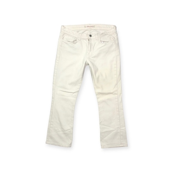 J Brand Gigi jeans white straight leg cropped stretch mid rise 28 - Picture 2 of 8